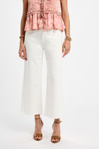 High-waisted flare jeans white women