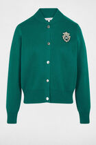 Teddy high neck sweater green women