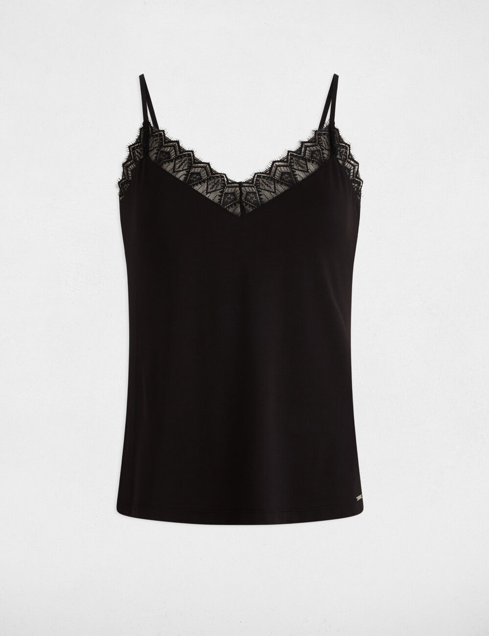 Vest top thin straps black women