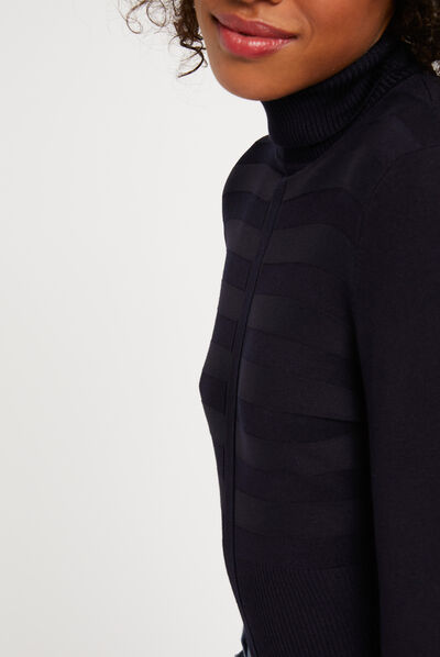 Long-sleeved jumper turtleneck sky blue ladies'