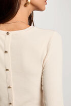 Jumper 3/4-length sleeves ivory women