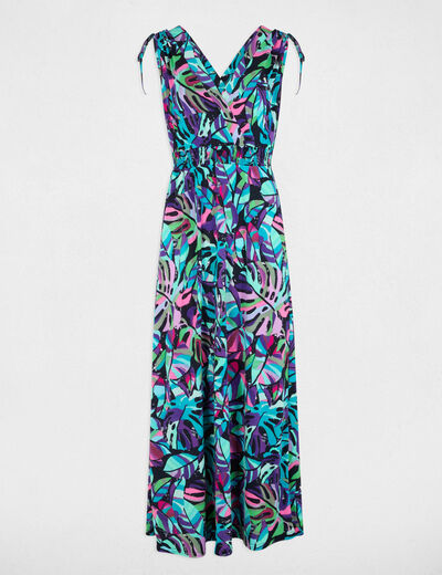 Printed maxi straight dress multicolor women