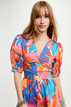 Printed mini A-line dress multicolor women
