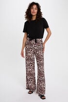 Fluid straight trousers multicolor women