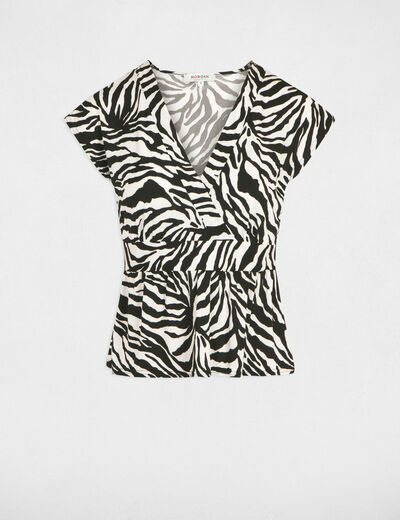 T-shirt zebra print multico ladies'