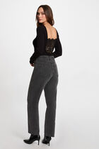 Ribbed body long sleeves black women