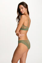 Lace briefs khaki green women