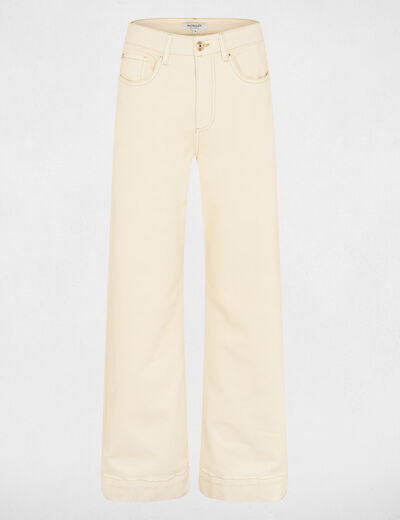 Wide-leg jeans beige women