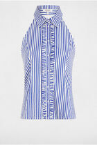 Striped sleeveless shirt multicolor women