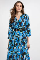 Maxi waisted loose dress multicolor women
