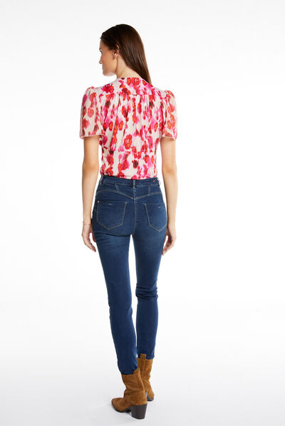 Short-sleeved t-shirt vegetal print multico ladies'