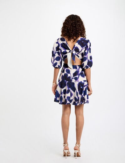 Printed mini A-line dress multicolor women