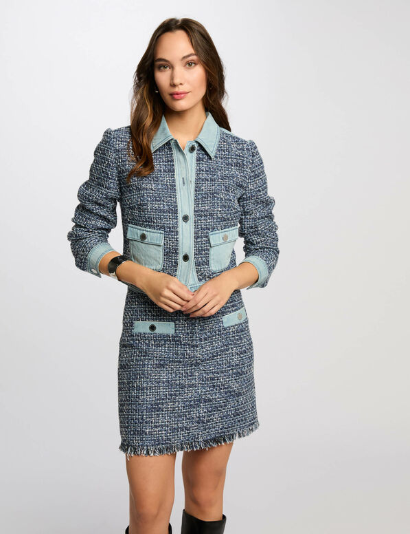 veste courte tweed multicolore femme Veste courte tweed multicolore femme