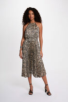 Sleeveless pleated dress multicolor women