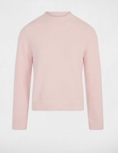 fitted high neck sweater light pink women Fitted high neck sweater light pink women