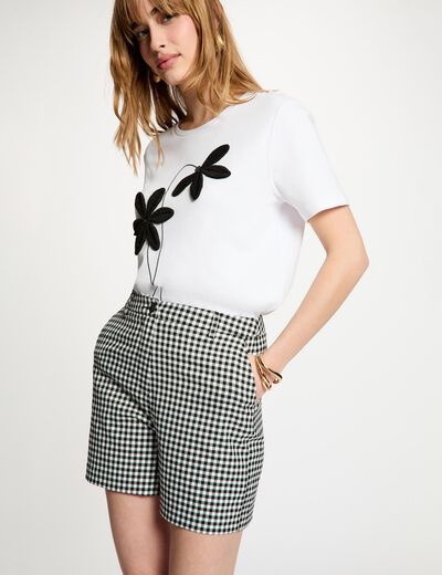 High-waisted shorts black women