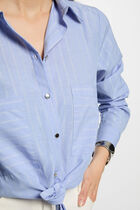 Striped long-sleeved shirt multicolor women