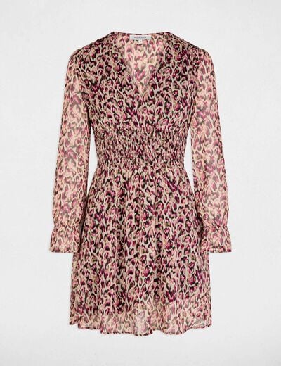 Fitted short dress multicolor women