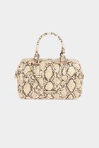 Bowler bag snake effect sand women