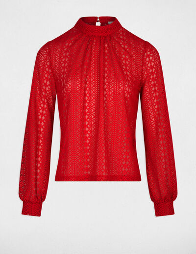 Long-sleeved t-shirt red women