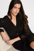 Short wrap dress black women