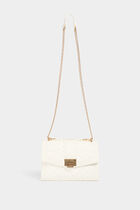 Clutch bag with quilted effect white women