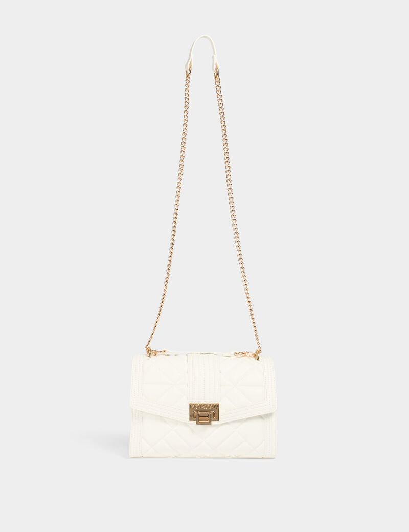 clutch bag with quilted effect white women Clutch bag with quilted effect white women