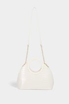 Handbag croc effect white women