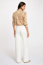 Satin top with lapel collar multicolor women