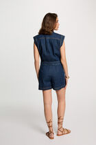 Denim playsuit raw denim women