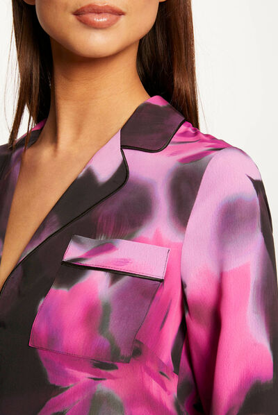 Long-sleeved shirt abstract print multico ladies'