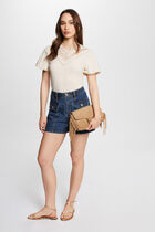 Short-sleeved t-shirt light beige women