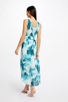 Printed maxi wrap dress multicolored women