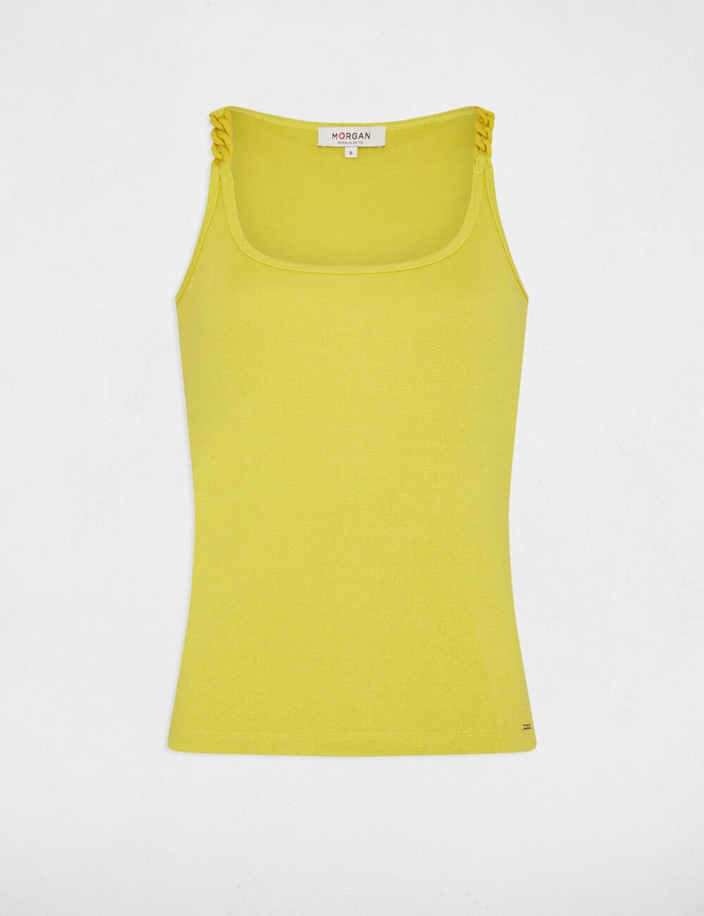 Vest top with thin straps medium yellow women