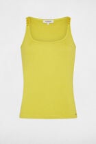 Vest top with thin straps medium yellow women
