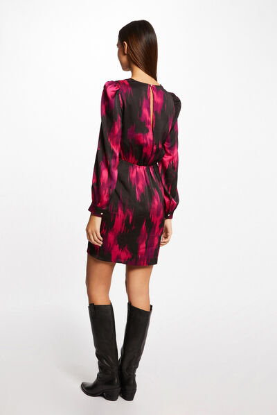 Straight dress with abstract print multico ladies'
