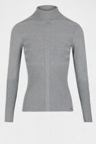 Long-sleeved jumper turtleneck anthracite grey women