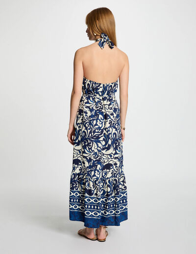 Printed maxi straight dress multicolor women