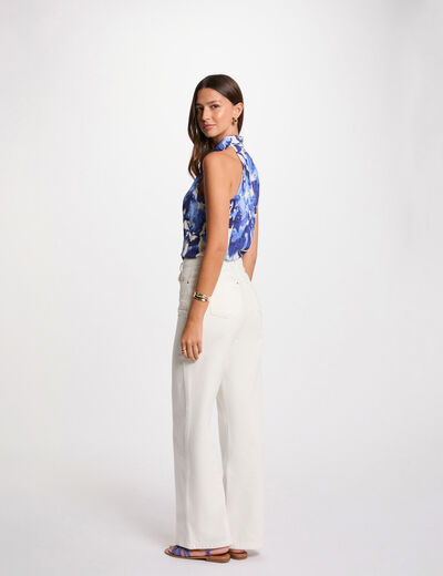 Printed sleeveless shirt multicolor women