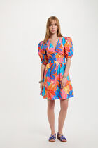 Printed mini A-line dress multicolor women