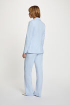 Fitted striped jacket sky blue women