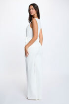 Sleeveless round neck t-shirt white women