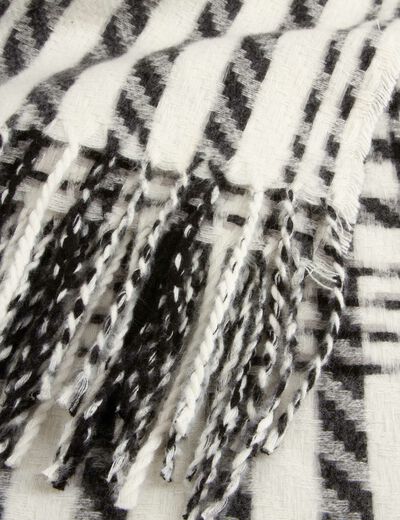 Check print scarf black women