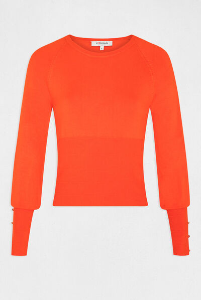 Long-sleeved jumper with round neck  ladies'