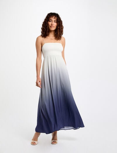 Maxi loose straight dress multicolor women