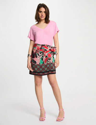 Printed tied skirt multicolor women