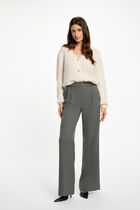 Fitted cardigan with V-neck ivory women