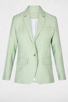 Fitted jacket with tailored collar pastel green women