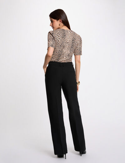 Fitted v-neck t-shirt multicolor women