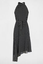 Flowy dress with high neck black women